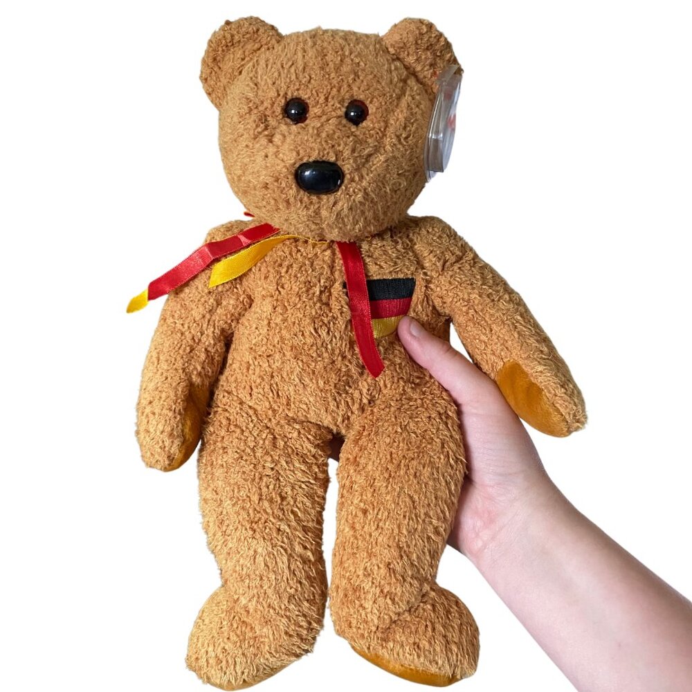 Ty Beanie Buddy “Germania” the Bear with tag protector, mint, 14 inches